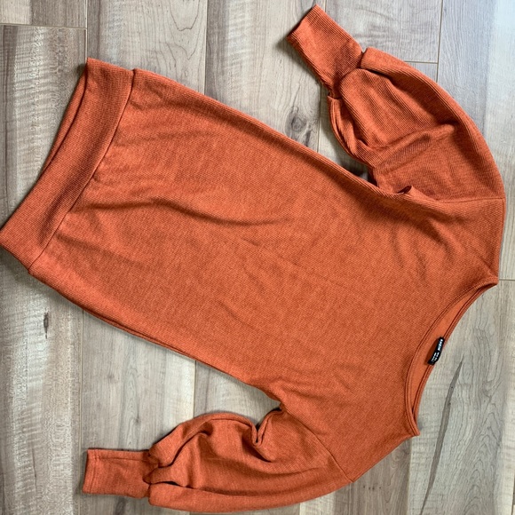 Drop Shoulder Lantern sleeve Sweater Dress | NWOT - Picture 13 of 13